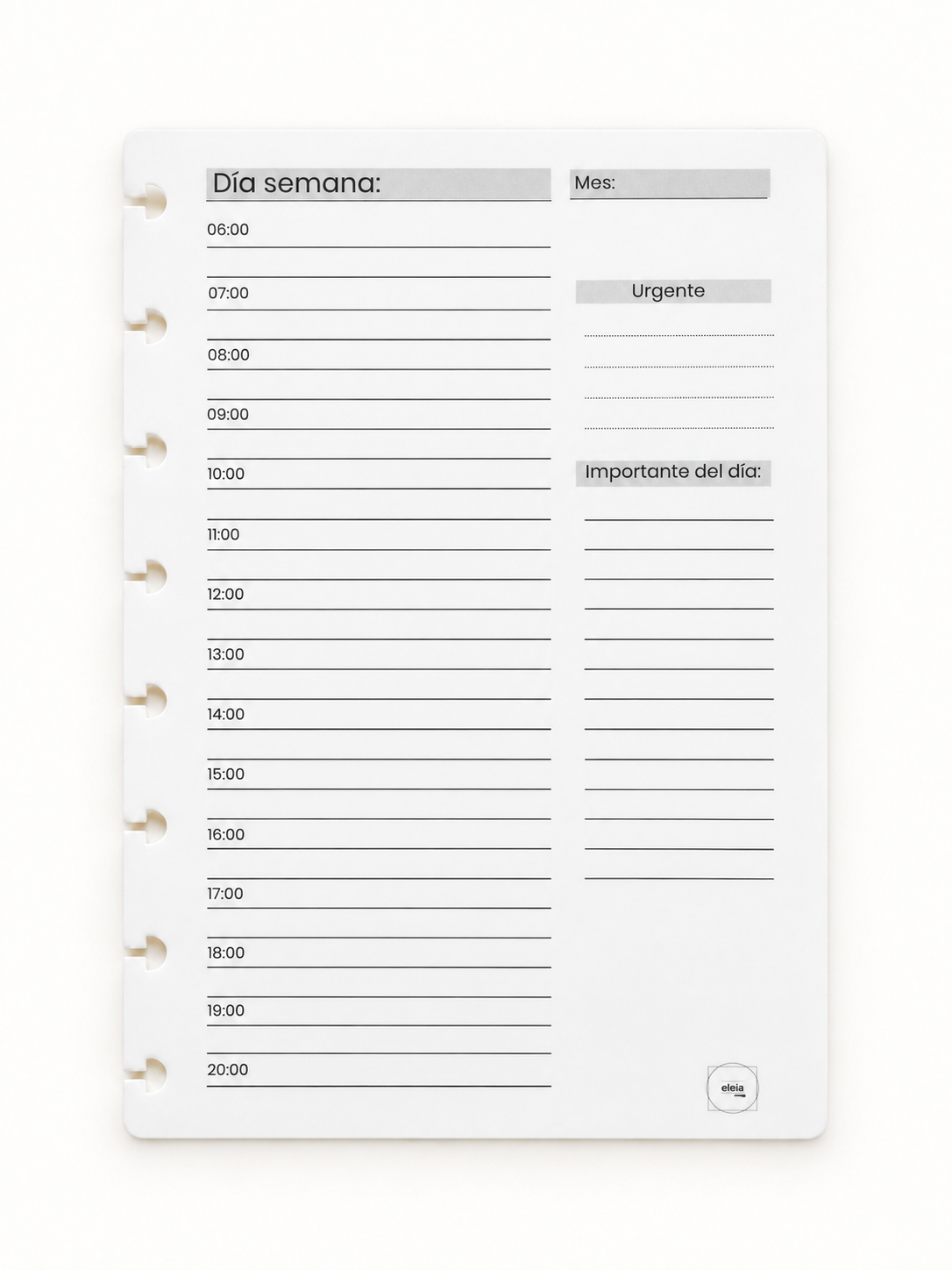 Ficha Planificador Diario